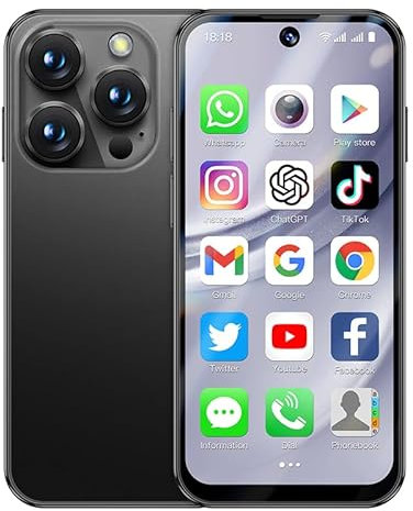 cofcvgs 4G Mini Smartphone (freigeschaltet), ideale Wahl für Kinder und Studenten, 3,9 Zoll hochauflösendes Backup-Telefon, Dual SIM Standby, Gesichts-ID (32GB schwarz)