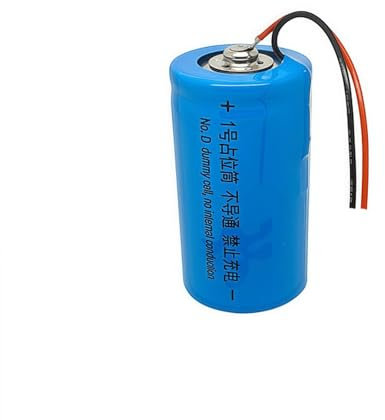 LR20 D Cell Dummy Fake Battery Eliminator with Input Cable Setup Shell Placeholder Cylinder Conductor Virtual 0V Cells for Gas Stove LED Light Toy