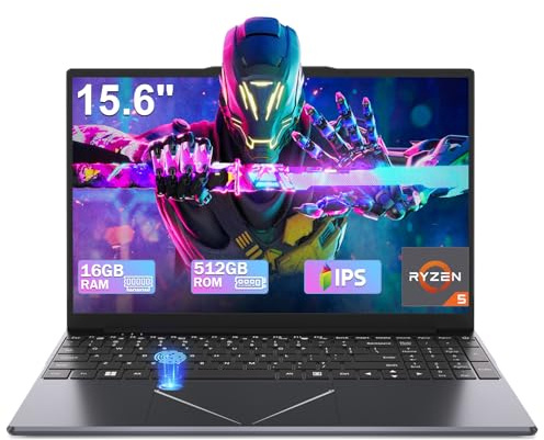 DREAMFYRE Laptop 16GB DDR4 512 SSD,15.6 Inches Laptop Computer Ryzen 5 3500U Processor,Support 2.4/5G WiFi Bluetooth, with Touch ID USB 3.0 * 2, Audio Jack*1, HDMI*1,SD Slot*1.