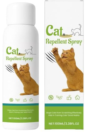 Katzenkratzspray, 100 ml, effektive natürliche Anti-Kratz-Formel, Schutzspray für Haustiermöbel, für Verhaltenstraining von Katzen, zur Verwendung auf Couch, Teppich, Tür, Innenbereich, Hof
