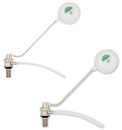 AGRI-CULTURA® | 2 x Galleggiante cassetta wc tipo catis con sfera 3/8 | Galleggiante professionale di alta qualità | Facile da Montare, Robusto, Previene Perdite d’Acqua | Made in Italy.