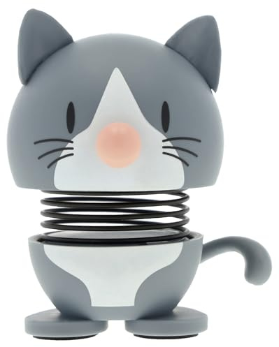 Hoptimist Blue American Shorthair Cat Figure – Wobbly Desk Pet – Fun Office Gadget – Collectible Gift for Men and Women – Danish Design – ABS Plastic – 5.3 x 4.2 cm – X-Small – Blue