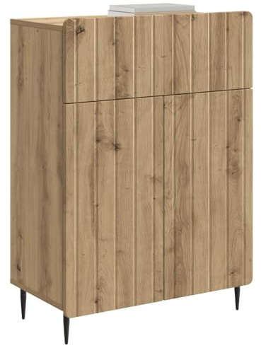 vidaXL Sideboard Artisan-Eiche 66 x 34,5 x 92 cm Holzwerkstoff, Vielseitige rechteckige Aufbewahrung, moderner Sideboard für Wohnzimmer, stylische Kabinett für Essensbedarf