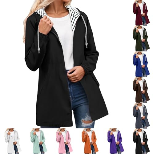 SKFLABOOF poncho pluie imperméable, impermeable femme, Veste Pluie Homme Vêtements Confortable Coupe Vent Homme Léger Ciré Poncho Imperméable Cape Étanche 001 Noir2, L