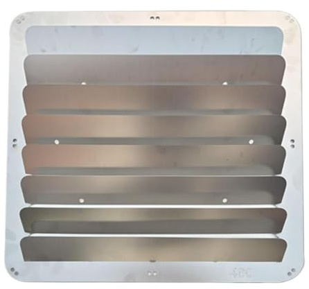 Air Conditioner Outdoor Unit Deflector, Stainless Steel Air Conditioner Deflector, Outdoor Wind Shield, Adjustable, Various Sizes(Quadrato,43cmx43cm)
