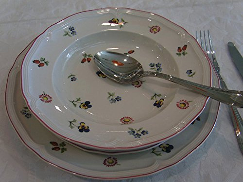 VILLEROY &BOCH Service de assiettes 12 pièces Petite fleur : 6 étages et 6 fonds