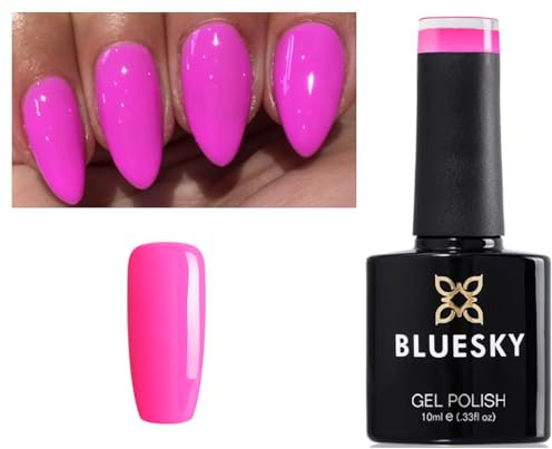 Bluesky Nail Gel Polish Neon Pink Petal Bubblegum Pink Mauve FRESH UV LED Soak Off 10ml Neon 21 Spring Summer