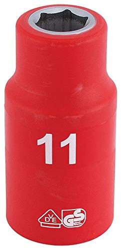 Draper 31784 1/2-Inch Square Drive Fully Insulated VDE Socket, 11 mm Size