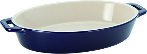 Staub Ovale Auflaufform Grand Blue, 23 cm, Keramik, Ofenfest