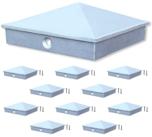 4x4 Fence Post Cap (3 1/2) 10 Pack Decorative Aluminum - Mailbox, Lamp Post, Deck, Dock, Piling Caps