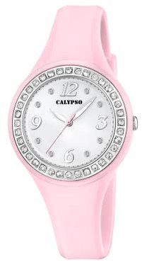 Montre Calypso pour Femme K5567/C Trendy Boîtier en Plastique Multi Bracelet en Plastique Rose