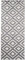 Carpeto Rugs Teppich Läufer Flur - Orientalisch Geometrisch Teppichläufer - Kurzflor, Weich - Flurläufer für Wohnzimmer, Schlafzimmer - Teppiche - Meterware - Grau - 100 x 500 cm