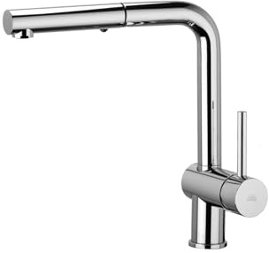 LIG285CR-MET Miscelatore lavello monoforo con canna orientabile LIGHT PAFFONI