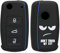 kwmobile Silicone Key Fob Cover Compatible with VW Skoda SEAT 3 Button Car Key