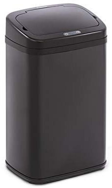 KLARSTEIN Cleansmann cubo de la basura con sensor - 30 litros de volumen, sin tocarlo: apertura y cierre automáticos, soporte para bolsa de basura, materiales: tapadera de plástico ABS, negro