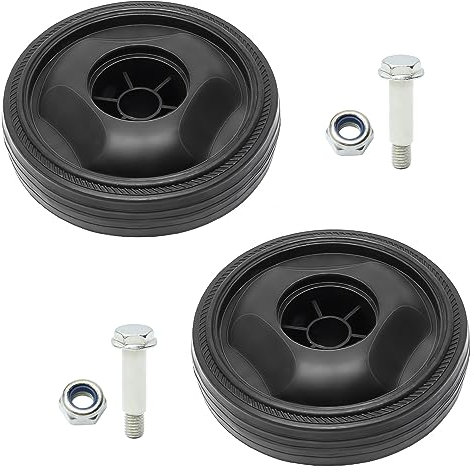 Othmro Ruota di Plastica per Compressore D'aria, 2 Pezzi Ruote Nere da 5 Pollici, Antiscivolo, Silenziose, Ammortizzanti, Piccolo 16mm Foro Interno 115mm Diametro Esterno Spessore 28mm