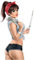 Pinup Aufkleber Mechanic Girl Autoaufkleber Sticker Wekstatt Schrauber Tuning ca. 16x9 cm