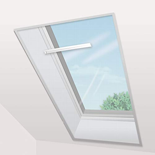 Confortex Voile Moustiquaire Fenêtre de Toit 150x180 cm Blanc (Lot de 2 pc)