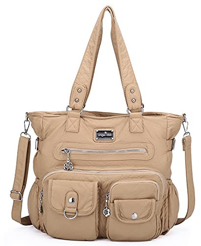 Damen Handtaschen Schultertaschen PU Leder Satchel Tote Bag Mutipocket börse