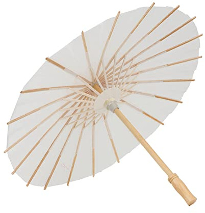 Cikonielf Chinesischer Schirm Papier Sonnenschirm Klassische Chinesisch Japanisch Dekorativer Regenschirm Hochzeit Braut Party Decor (39,5 cm)