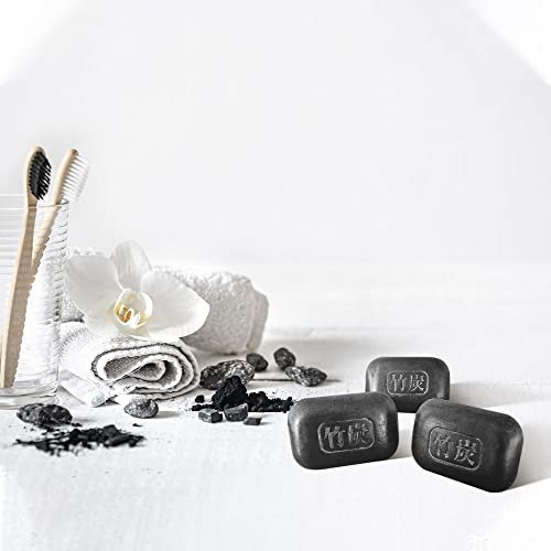 Unibos Bamboo Charcoal Soap Pack Of 3 Natural Soothe Irritated Dry Skin Eczema