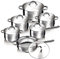 Gourmet 12/10 Pcs Silver Stainless Steel Non Stick Cookware Set Pots Pans Kitchen Induction Set (12 pcs)