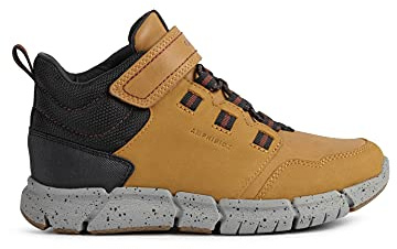 Geox J Flexyper Boy B Abx Ankle Boot, Dk Yellow Black,32 EU