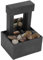 Wakects Fontaine de bureau d'intérieur - Cascade LED - Fontaine de table lumineuse avec rochers de rivière - USB - 16,5 x 11 x 9 cm