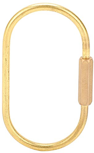 Schraubverschlussclip, Messing-Schlüsselanhänger Ring Quick Link Locking Karabiner Ovale Schlüsselbund-Schlüsselringhalter