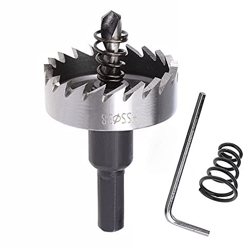 SagaSave 38mm Forets en acier rapide - Scie cloche en carbure - Très résistant - Pour métal, acier inoxydable, cuivre, fer