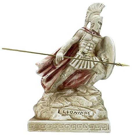 Leonidas Skulptur aus Steinguss, Antiker Griechenland-Krieger, Griechische Statue