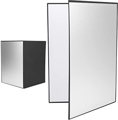 Carton de Photographie 3 en 1, Carton Réflecteur de Lumière Format A3, Panneau Diffuseur de Lumière Pliant pour la Photographie, la Prise de Vue de Produits et de Nourriture(Argent, blanc et noir)