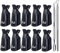 Qufiiry Nail Clips, Nagel Clips, 10 Stück Nagelklammern, Nagellackentferner Clips Set, Nails Art Gel Cap Einweichen Clip, Nagel-Clips Gel Polish Entferner Wrap Tool （Schwarz）mit Pushers Trimmer 2 PCS