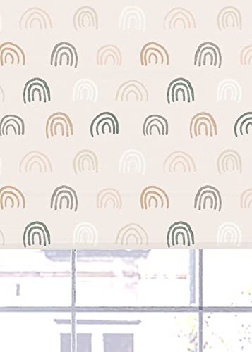 Lister Cartwright Kids Blackout Roller Blinds Windows Blind Easy Fit Child Safety Included Made to Measure(Classic Rainbow Multicolour Neutral, 90 cm Width x 140 cm Drop)