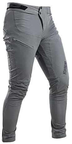 FORBEMK Herren Fahrradhose Mountainbike-Hose lang Leicht Atmungsaktiv Wasserabweisend Laufen Mountainbike Outdoor Fahrradhose-Dark Grey-38