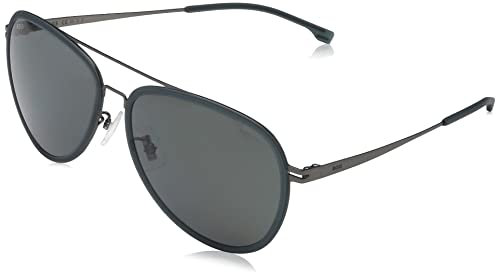 BOSS HUGO 1466/F/SK Brille, Matte Dark Ruthenium, 61 für Herren, Matte Dark Ruthenium