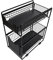 OHMG Schiebeschrank Korb herausziehen Organizer Schublade, küchen küchenschrank organizer,spülbecken organizer unter Waschbecken Schrank Lagerregal (schwarz)