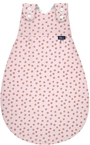Dein Kinderland Alvi Außensack Baby Mäxchen organic cotton im SET mit Babylöffel | Babyschlafsack | Ganzjahresschlafsack | Bio-Baumwolle | Organic Cotton | anschmiegsam (curly dots, 80-86)
