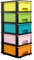 ABBAware Schubladenbox, Schubladen-Container auf Rädern, 5 große 17 Liter Schubladen, der Umwelt zuliebe aus recyclebarem PP Kunststoff, in schönen Farbvarianten, Rollcontainer, Organizer, Stapelboxen