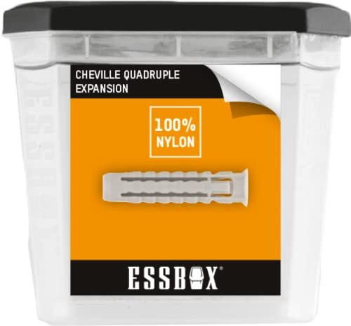 Cheville ESSBOX SCELL-IT Nylon, Galaxy, Ø10 mm x 50 mm, Boite de 50, EX-91011410,Idéale pour les charges lourdes à très lourdes, Fixation robuste et fiable pour une utilisation dans des murs en béton