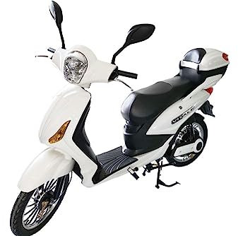 Tecnobike Shop Bici Elettrica a Pedalata Assistita Biciclette Elettroniche Alimentate Velocipede Vitale NJT-007 250W 20Ah 48V Batteria A Grafene Bluetooth (Bianco)