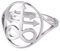 EUEAVAN Gothic Leviathan Satanic Cross Ring Dämon Satan Schwefel Okkult Luzifer Religiöser Schmuck Hexerei Amulett Frau Männer (Silber, 9)