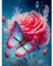 AIRDEA DIY Butterfly Diamond Painting Kits for Adults Beginners Round Full Drill 5D Butterfly Diamond Art Kits for Kids Flowers Diamond Painting by Number Kits Fantasy Gem Painting Art 12x16 inch