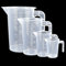 DOUSELLA 4 Pezzi Set di Misurino in Plastica 50/100/250/500 ML Misurino Graduato con Manico Misurino di Precisione con Bilancia Caraffa Graduata Professionale per Laboratorio, Panetteria, Cucina