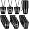 Sasylvia 12 Pcs Rip Twenties Shot Glass Necklace on Beaded Dirty Plastic Shot Necklace Cup to My Birthday Decorations Black Plastic Tumbler Cups Funny Birthday Gag Gifts for Him Her (Rip 20s)