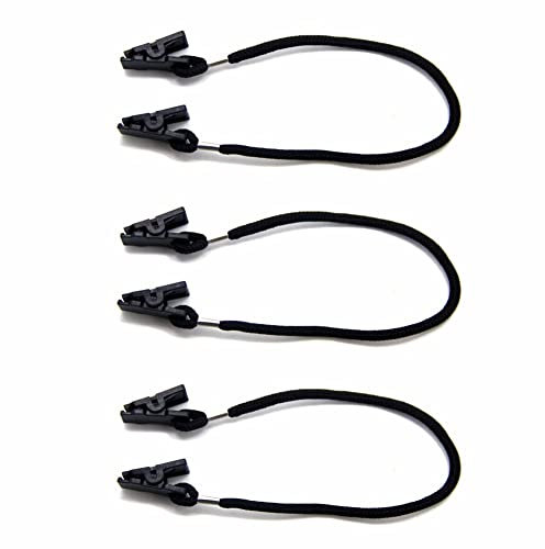 Onlynery Retainer Clip, 3Pcs Cap Retainer, Golf Radfahren Sonne UV Schutz Hut Wind Lanyard Cord Clips, Hutband Schnurhalter Cap Keeper Mit Clips, Anti-Lost-Multifunktions-Nylon-Seilriemen-Clips