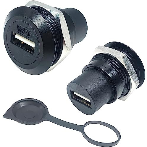 PENGLIN 2 Stück USB 2.0 Buchse Einbau Adapter,USB 2.0 Typ A Einbaubuchse, USB2.0 Kupplung Buchse auf Buchse