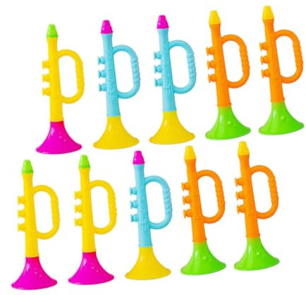 TOYANDONA 12st Trompete Spielzeug Signalhorn-Spielzeug Für Kinder Spielzeug Für Trompetenkrachmacher Blasinstrument Für Kinder Krachmacher-Spielzeug Spielzeugset Puzzle Kleinkind Plastik