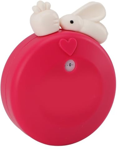 Cartoon Kaninchen Küche Timer Nette Timer Mechanische Manuelle Timer Alarm Erinnerung Uhr Countdown-Tool für Zuhause (Rosenrot)