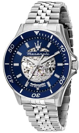 Maserati Herrenuhr, Automatik, Analog, Stahlarmband, Sfida Kollektion – R8823140011